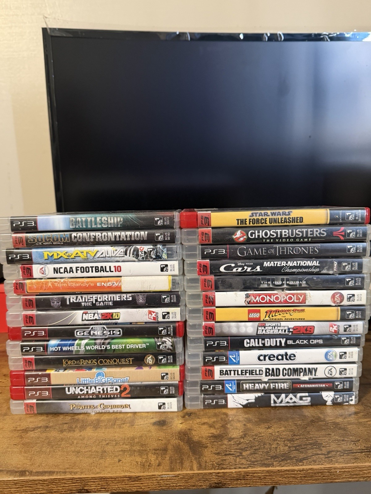 Sony PlayStation 27 Lot – Console, Games: Call of Duty, Uncharted, Ghostbusters