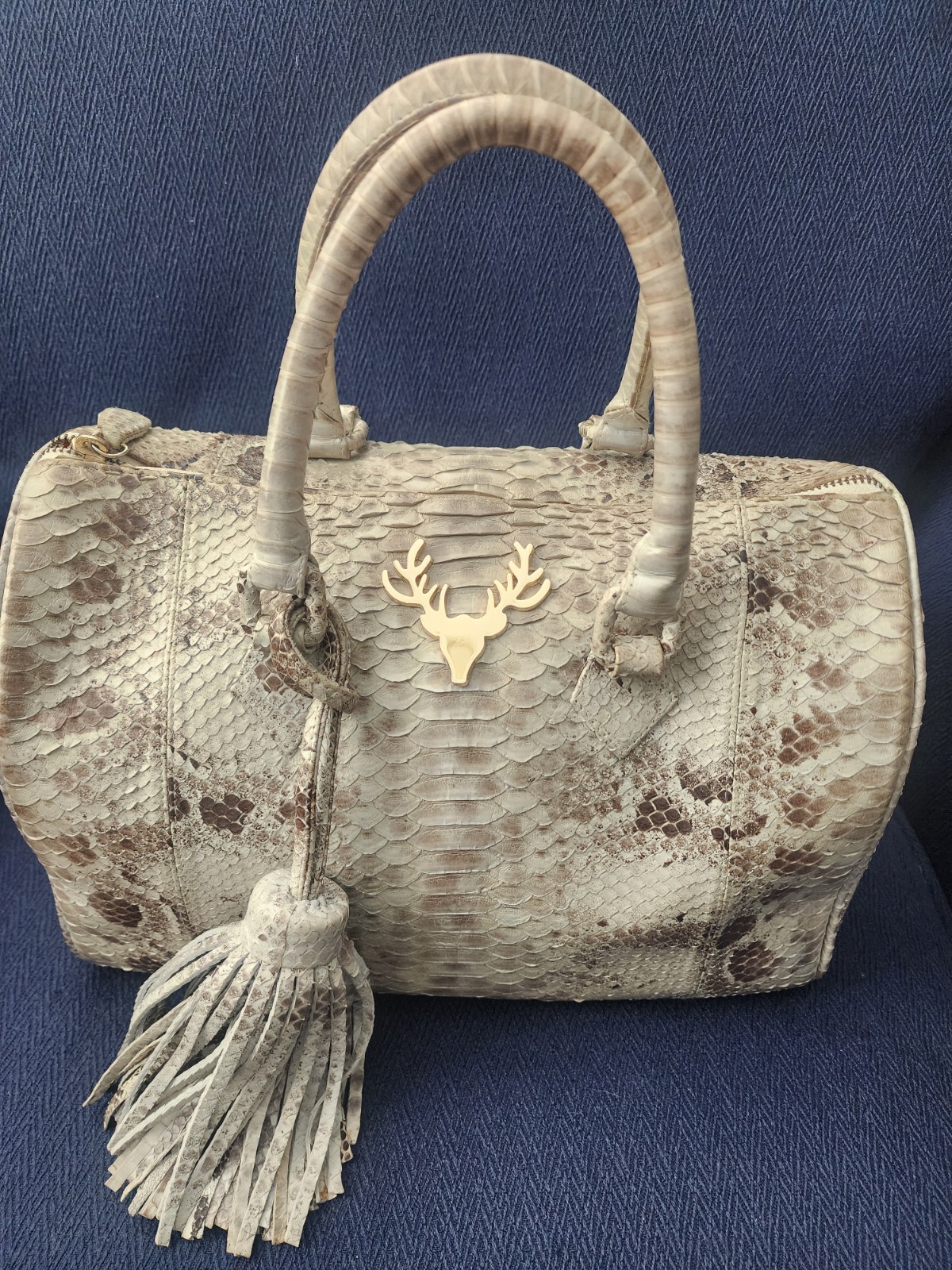 Taxidermy Medium Python Snake Top handle Handbag 