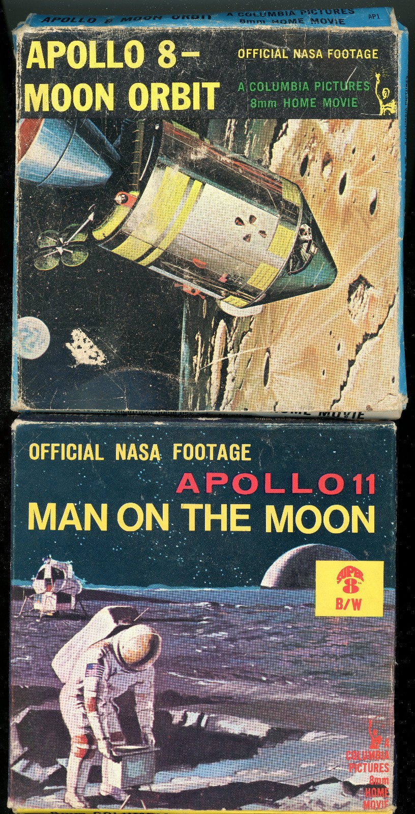 8mm/SUPER 8 SILENT-COLUMBIA HOME MOVIES SPACE FILMS: APOLLO 8 & APOLLO 11- NASA