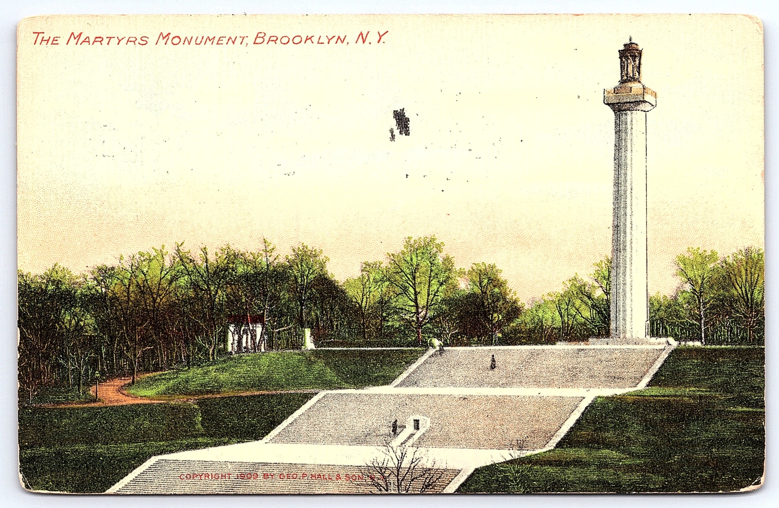 1914 The Martyrs Monument Brooklyn New York NY Park View Posted Posted Postcard