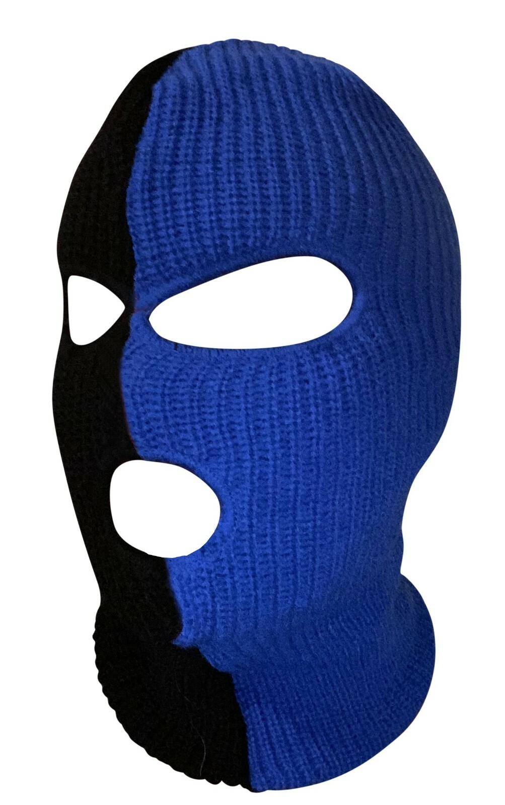 Ski Mask Blue 3 holes Blue and black
