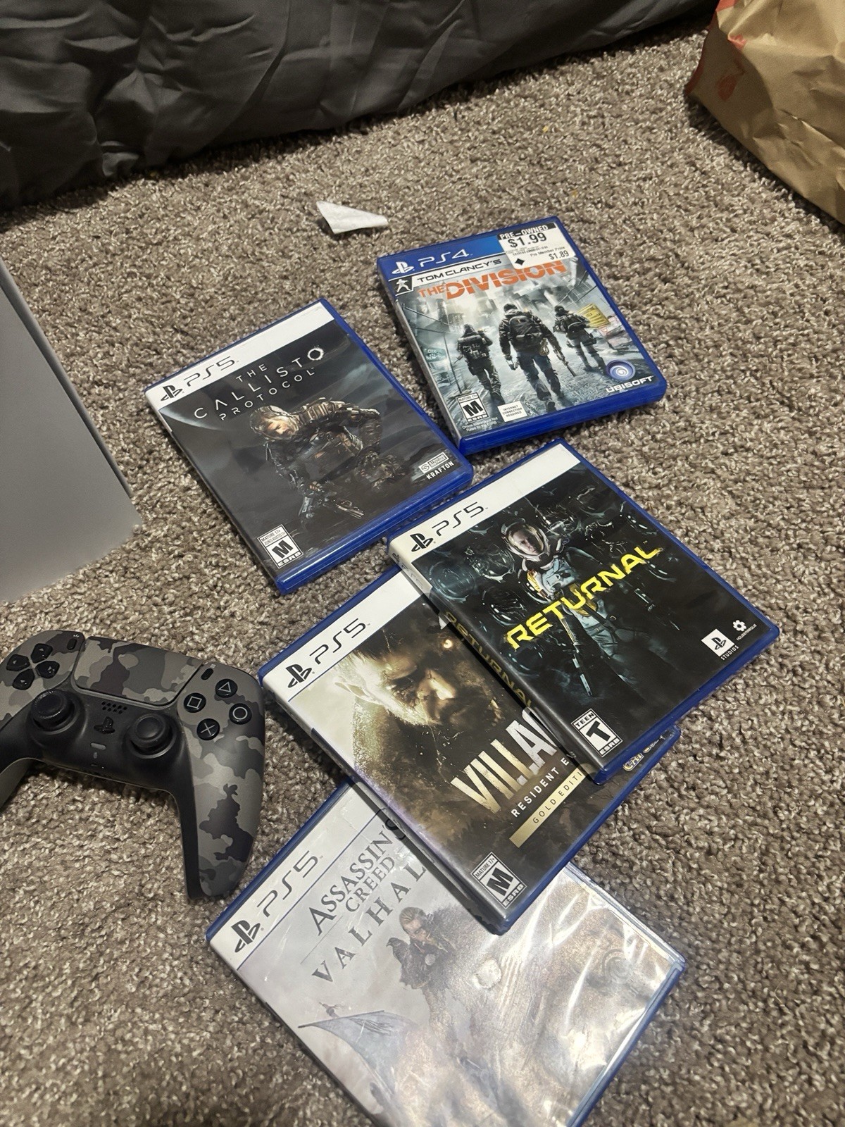 PlayStation 5 Console with 2 Controllers & 5 Games: Returnal, RE Village, AC Va…