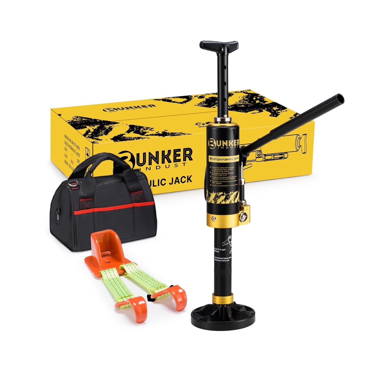 BUNKER INDUST Portable Hydraulic Recovery Jack with Lift Mate, 4x4 Off Road L...