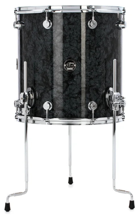 DW Performance Series Floor Tom - 16 x 16 inch - Black Diamond FinishPly