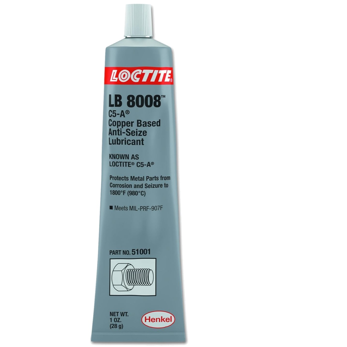 C5-A Copper Anti-Seize Lubricant Tube 1 oz - Protects Metal Parts Up to 1800°F