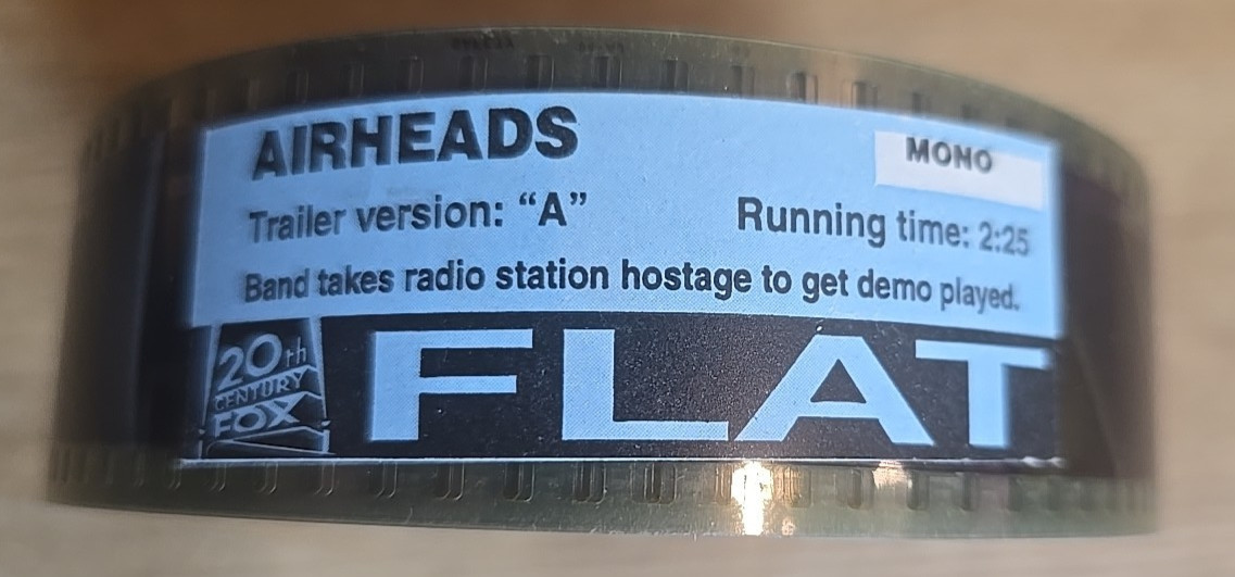 Airheads — 35mm Trailer Reel (FLAT) (20th Century Fox) FILM