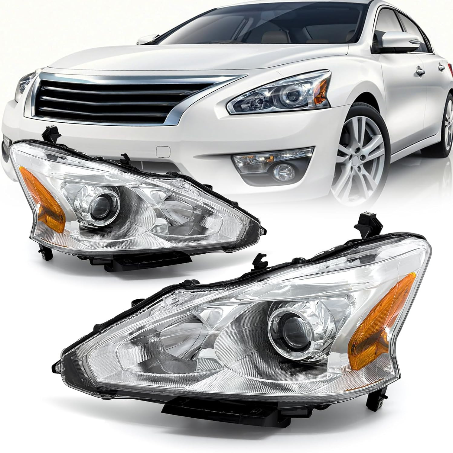 AUTOLIGHTS Compatible with 2013 2014 2015 Altima Sedan Headlights sembly Replace