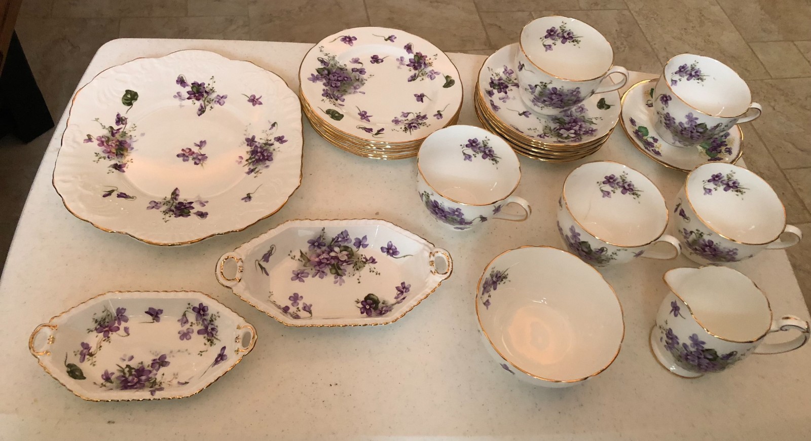 Vintage Hammersley Bone China Victorian Violets