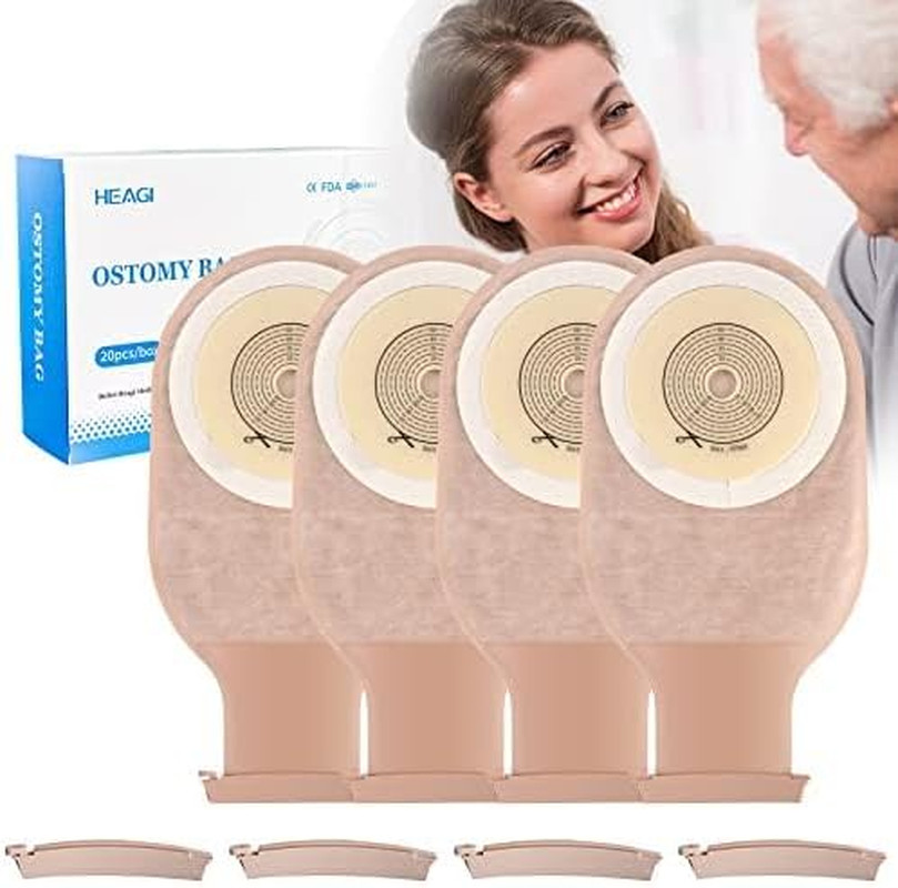 20 Pack Colostomy Bags, One Piece Ostomy Bag Ostomy Supplies, 15Mm-60Mm Cut-To-F