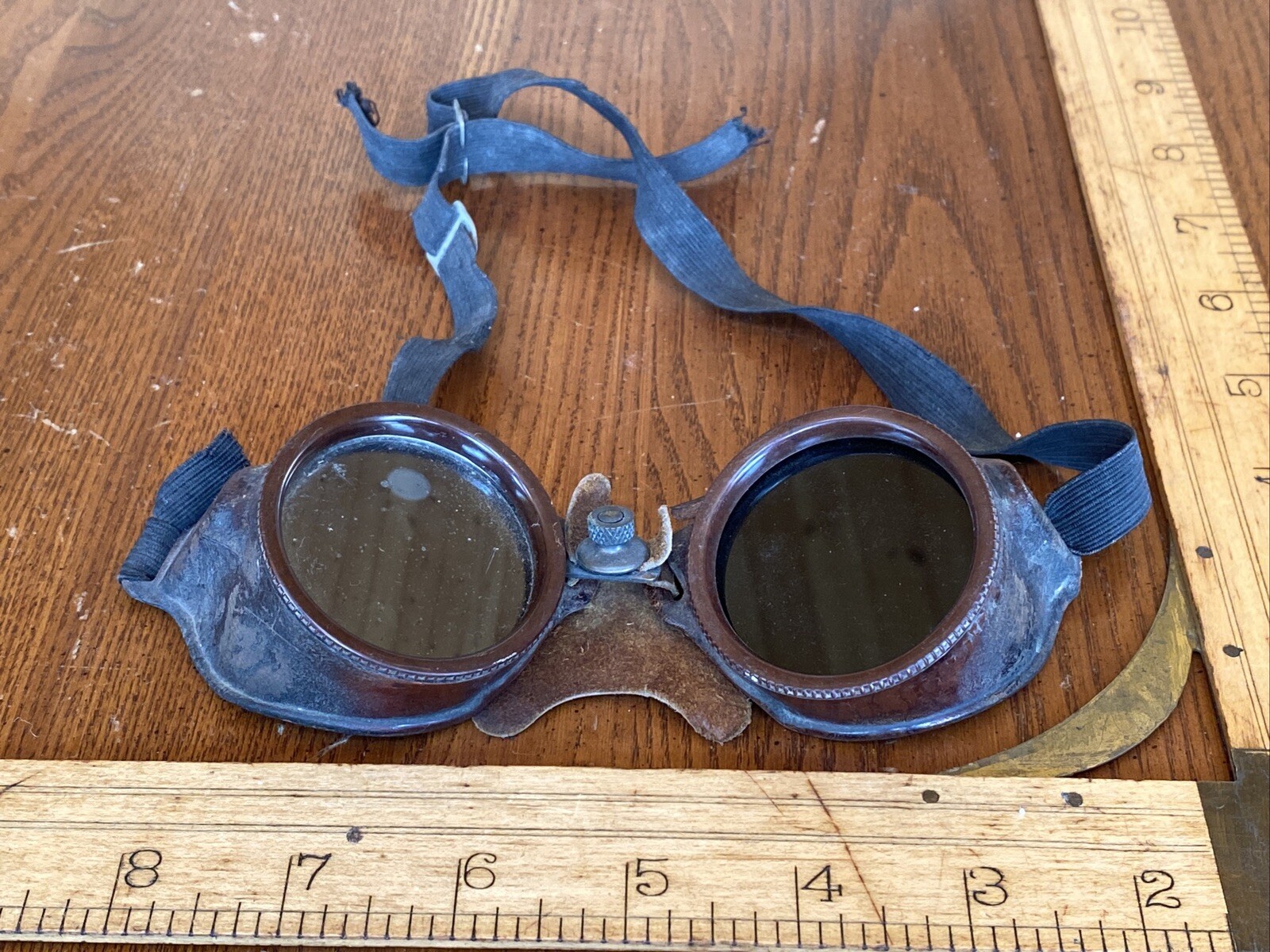 VTG CESCO SAFETY GOGGLES GLASSES AVIATION MOTORCYCLE WELDING WORKSHOP STEAM PUNK