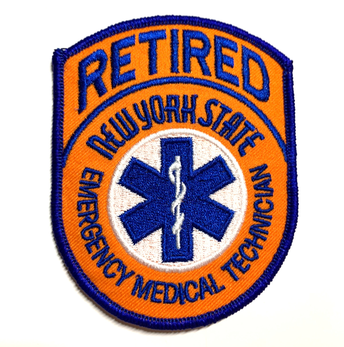 New York State Emergency Medical Technician RETIRED NYS EMT EMS patch FREE SHIP!