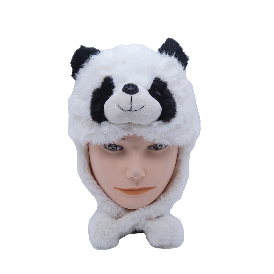 Cappello Peluche Copri Casco Bimbo Panda