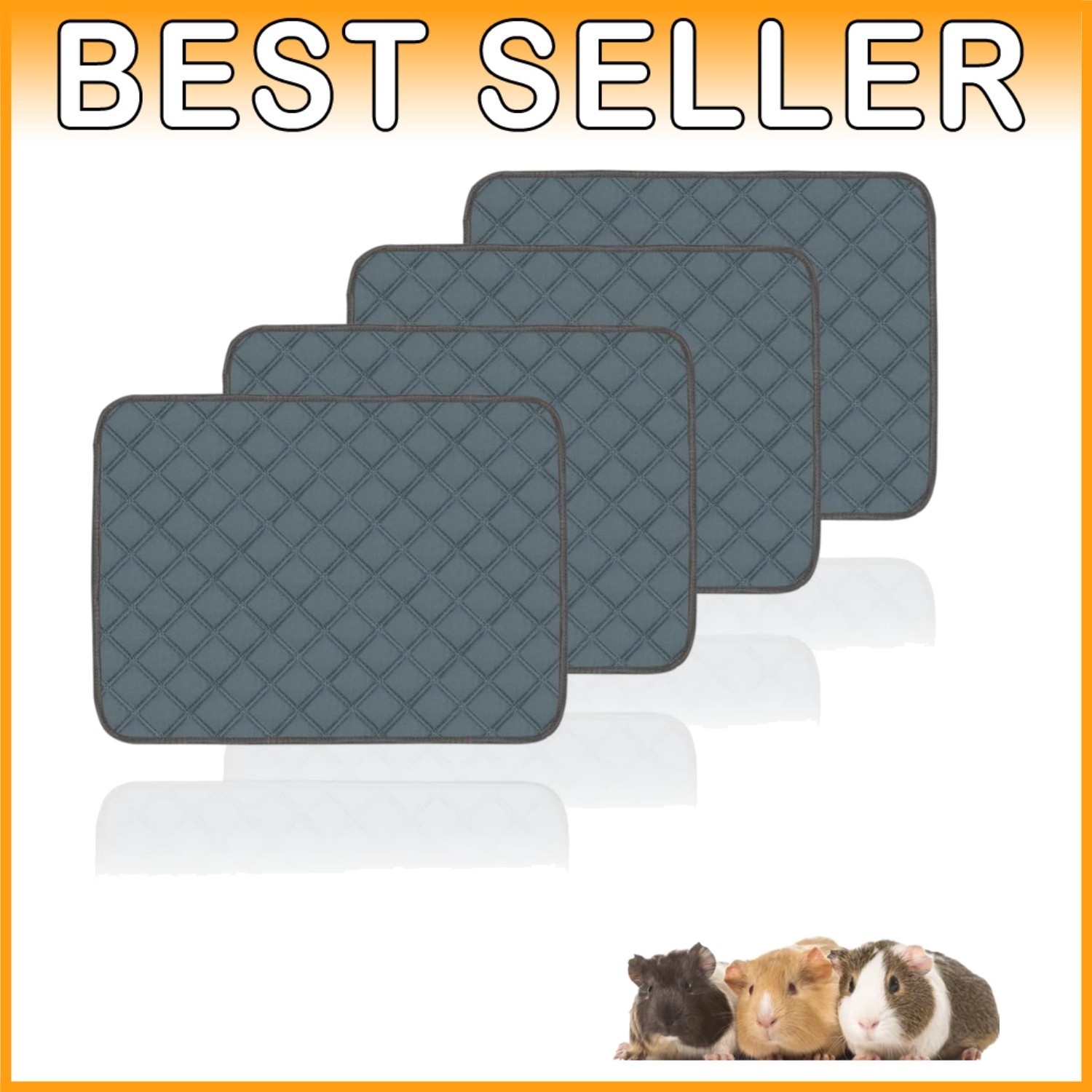 Small Animal Cage Liners 4 Pack - Super Absorbent & Washable