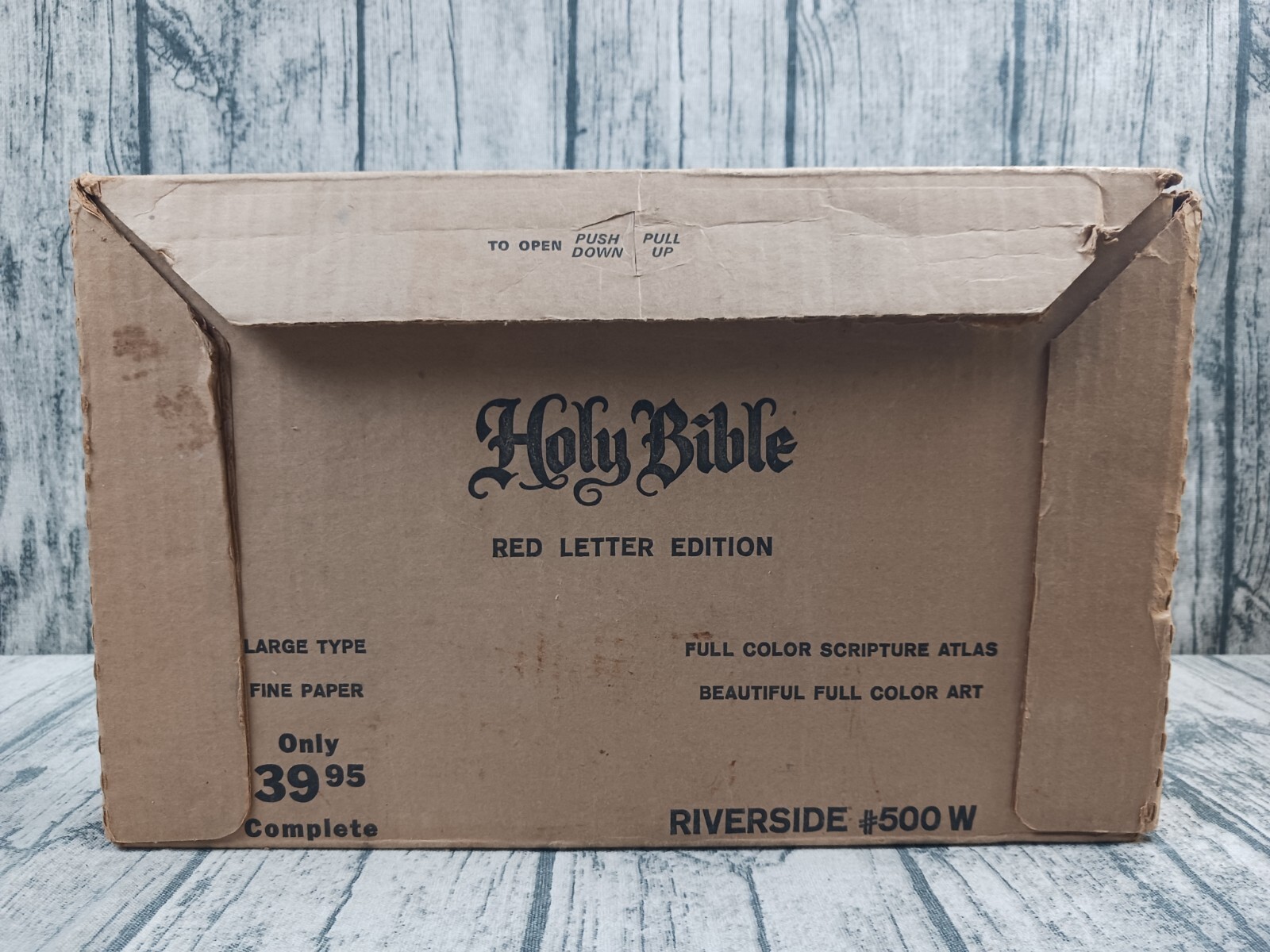 Holy Bible - KJV Riverside (#500 W) Large Type, Red Letter, Illustrated, Pre-Own