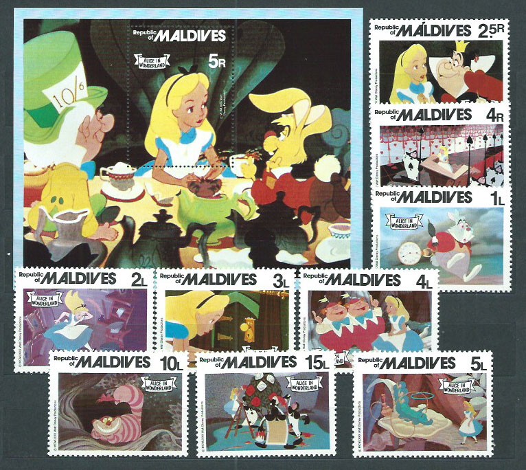 Maldives - Mail Yvert 835/43+H.70 ** MNH Walt Disney