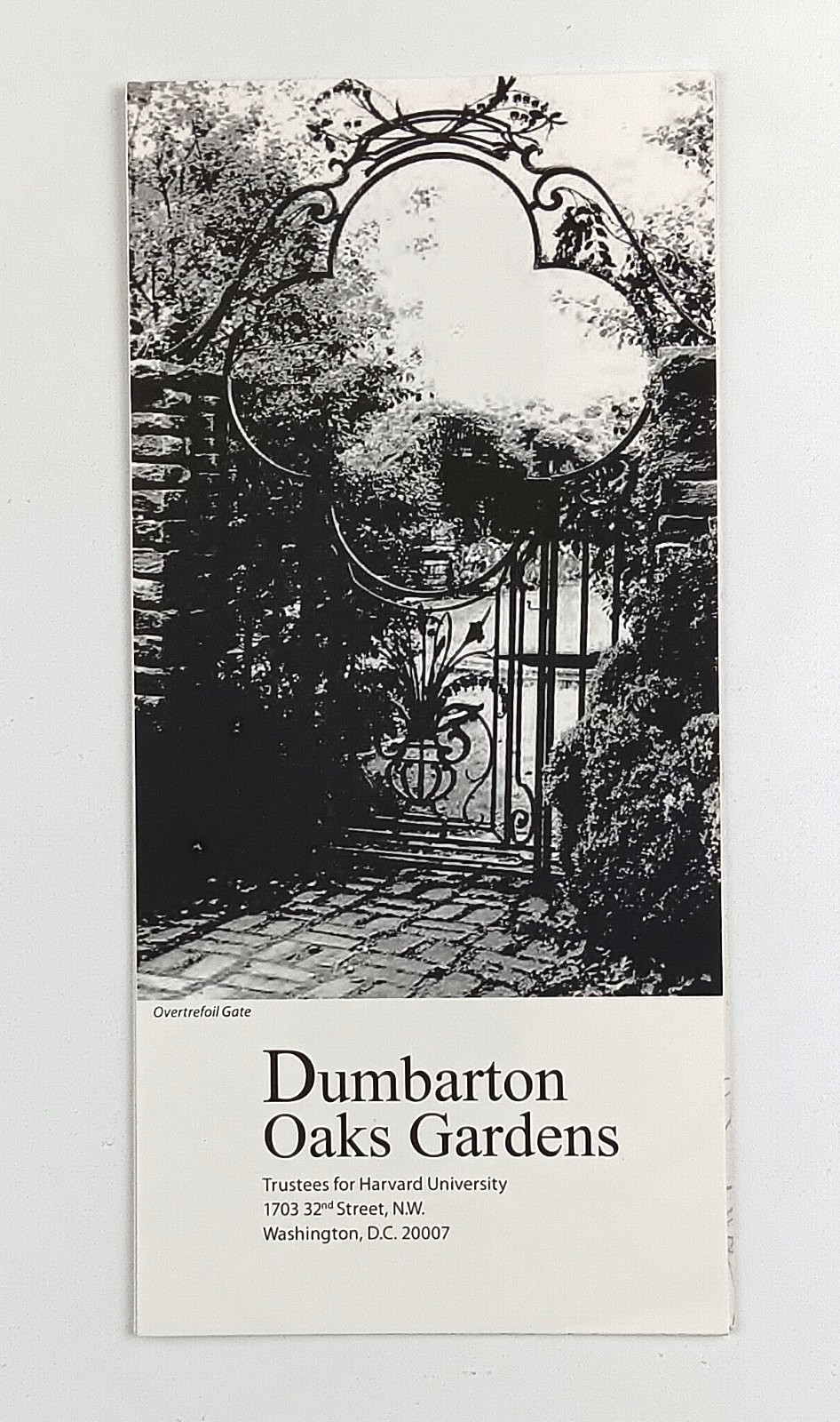 2000s Washington DC Dumbarton Oaks Gardens Harvard Trustees Vintage Brochure