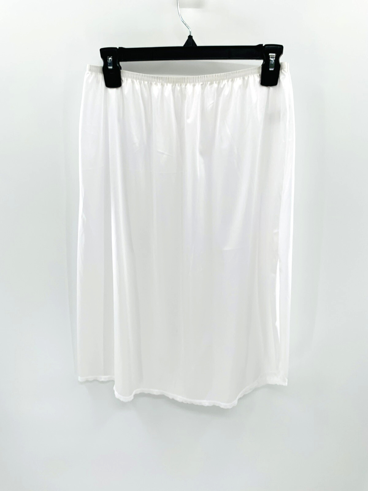 Vanity Fair Half Slip L/42 24" White Nylon Lace Vintage Lingerie