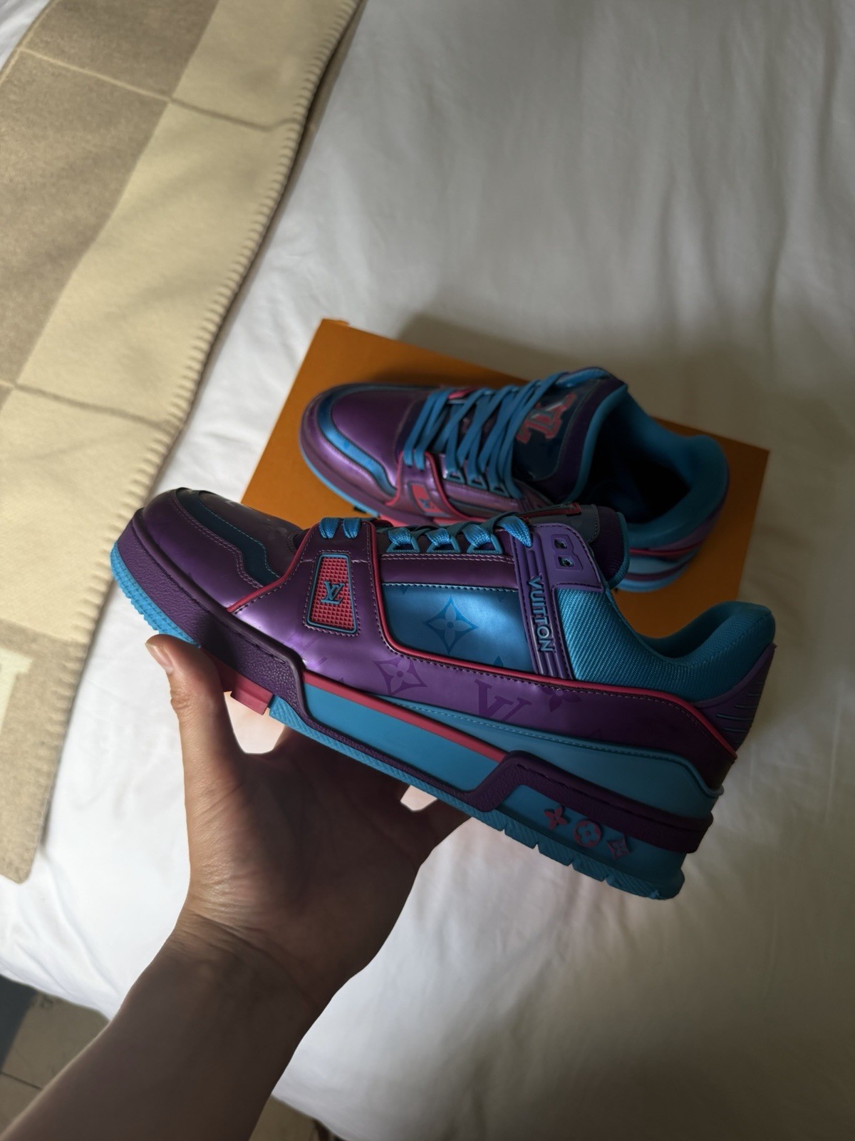 Louis Vuitton Men's LV Trainer Sneakers Size 7.5 US Size 9