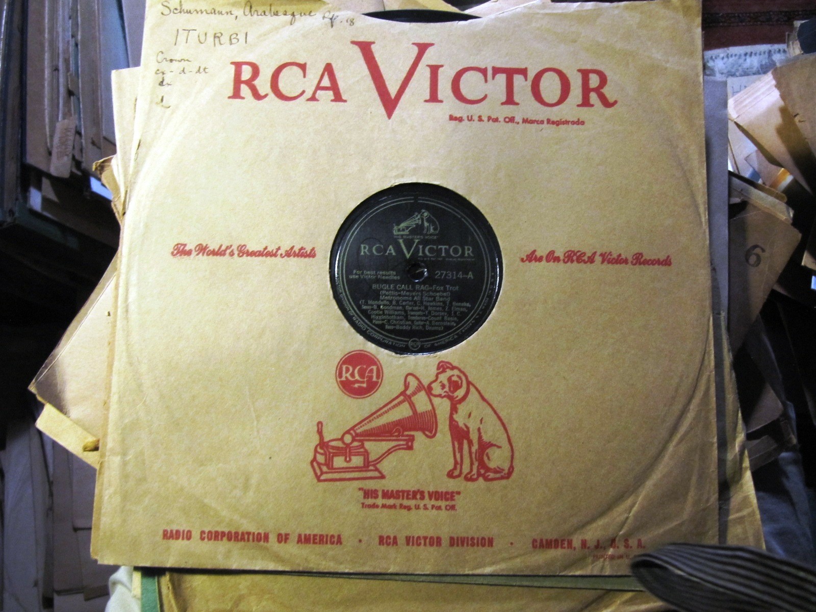 1941 METRONOME ALL STAR BAND Count Basie Artie Shaws BUGLE CALL RAG VICTOR 27314