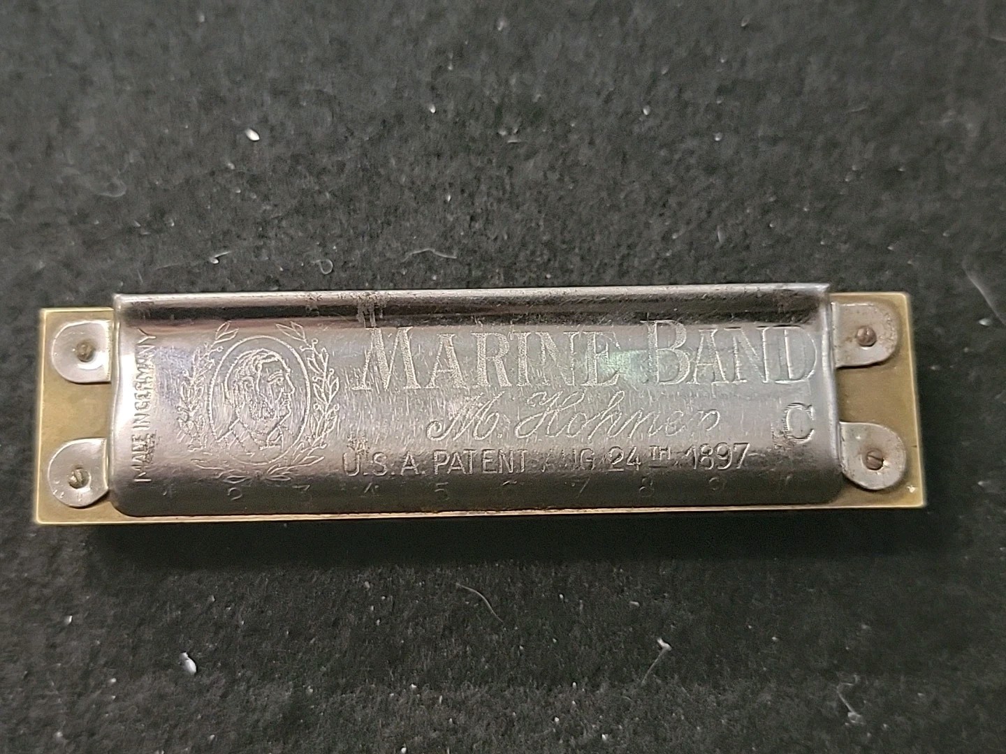 1930's Marine Band Harmonica With Mickey Mouse Ears