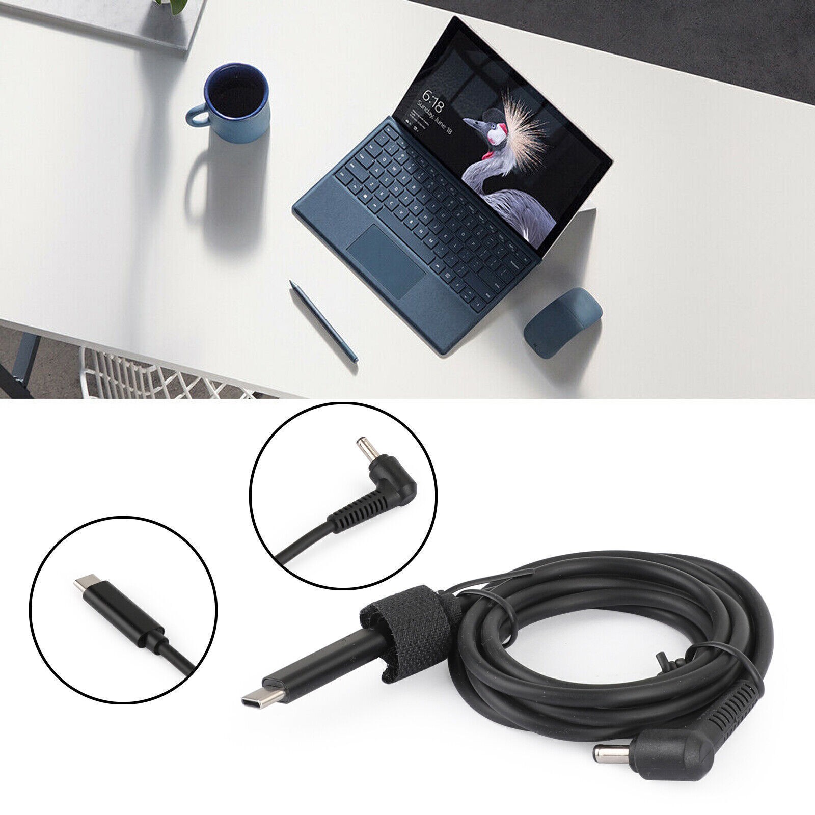 USB-C to 4.0*1.35mm DC Tip PD converter cable Fit for ASUS laptops USA