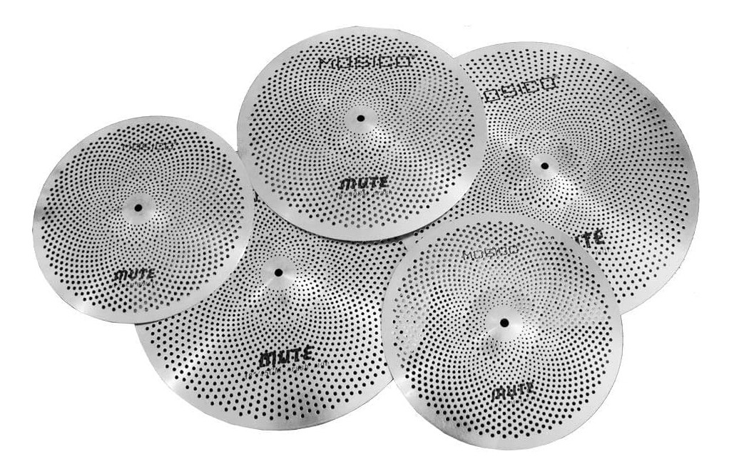 Low Volume Mute Cymbal Set: 14" HH, 16"+18" Crash, 20" Ride (5pcs)