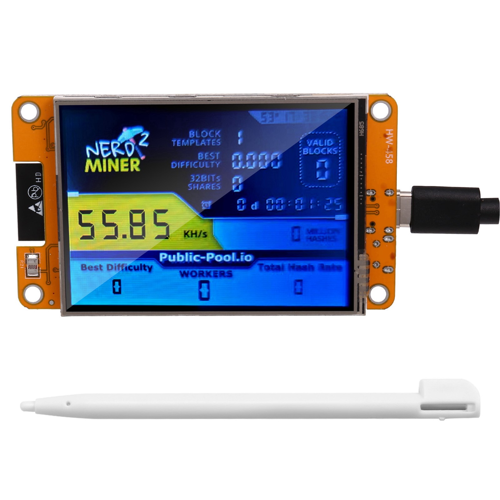 2 Miner 55-60KH/S  Lottery  Miner 2.8 Inch Display Bitcoin  Miner  Nerd9071