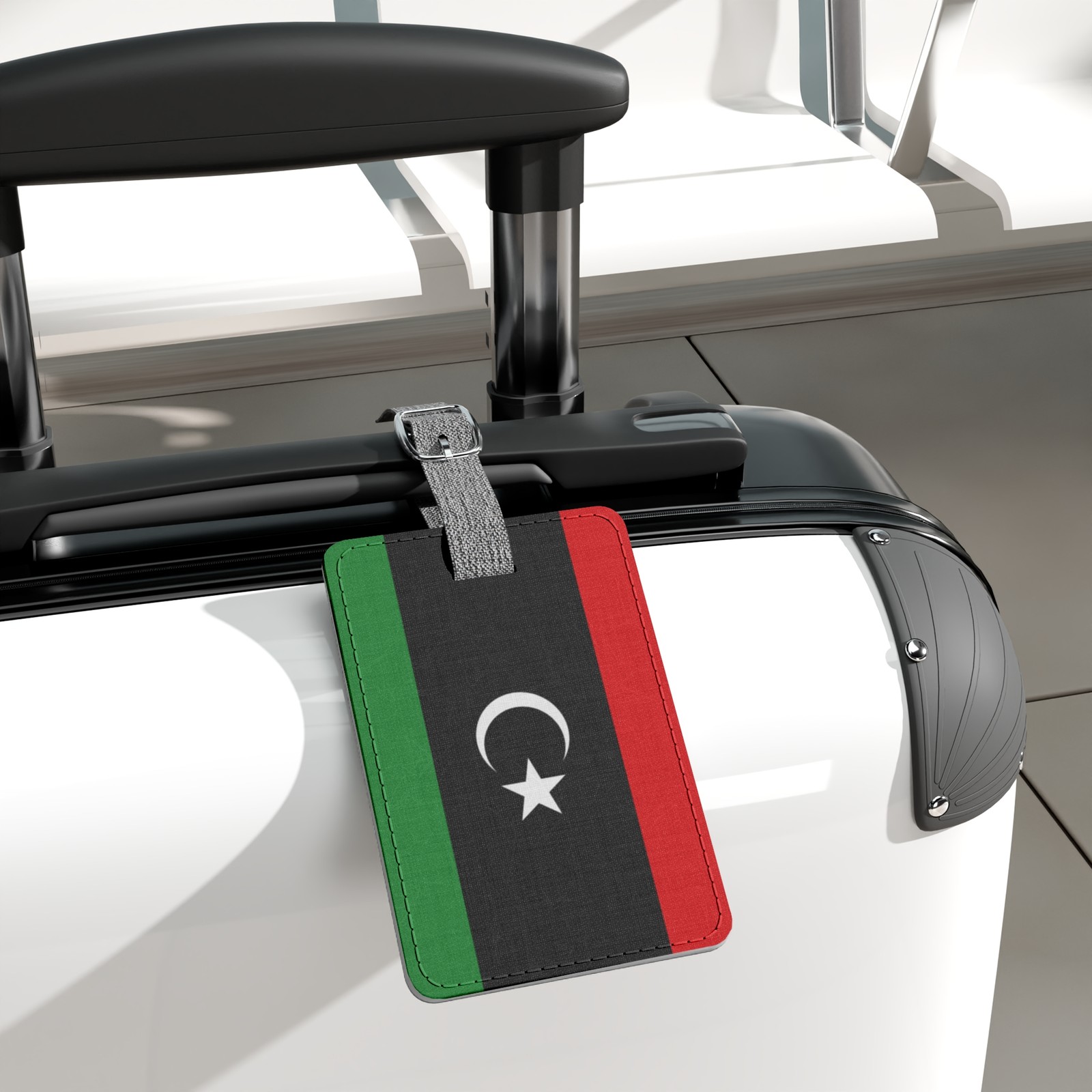 Libya Flag  Luggage Tag with Flag Design, Perfect for Travelers