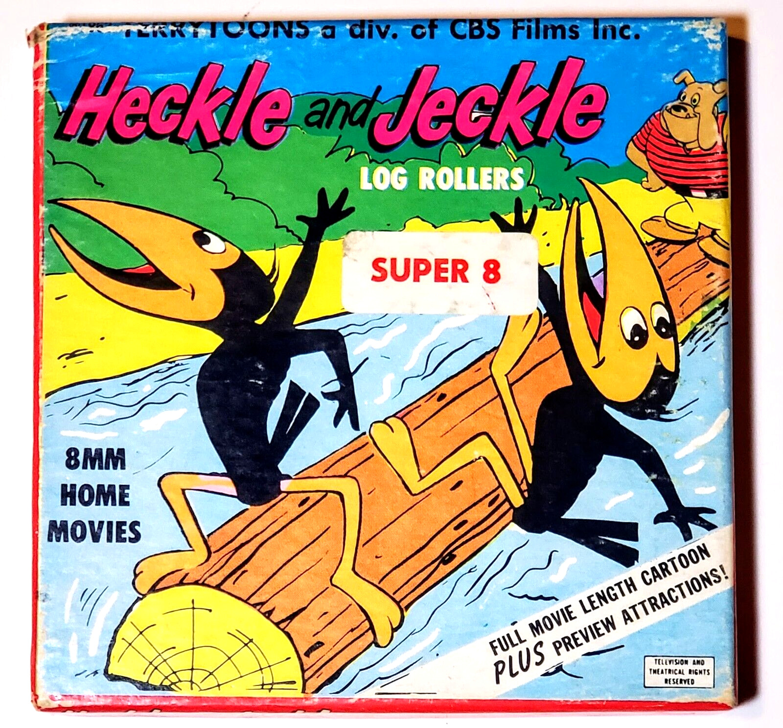 Vintage Heckle and Jeckle Log Rollers Super 8 Full 8mm Movie 209 CBS Films