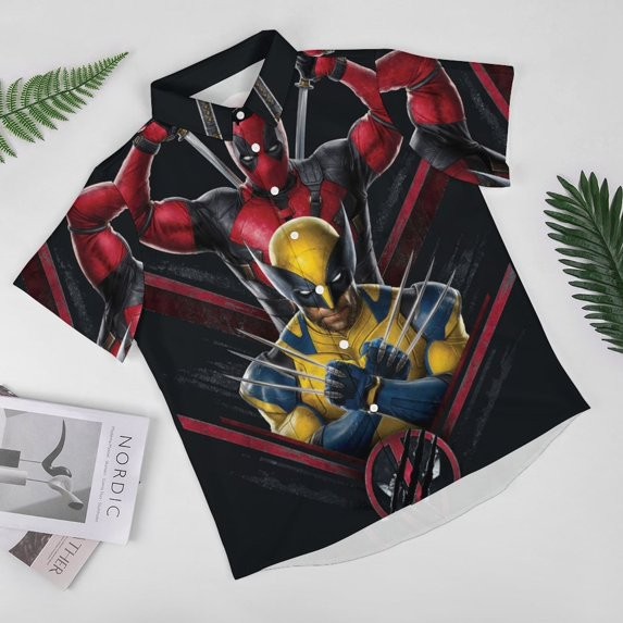 Deadpool & Wolverine SuperHero DC Comics Unisex Hawaiian Shirt Summer 