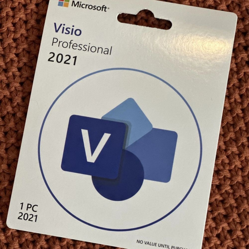 2 PCs Microsoft Visio 2021 Professional Card 1 User retail New