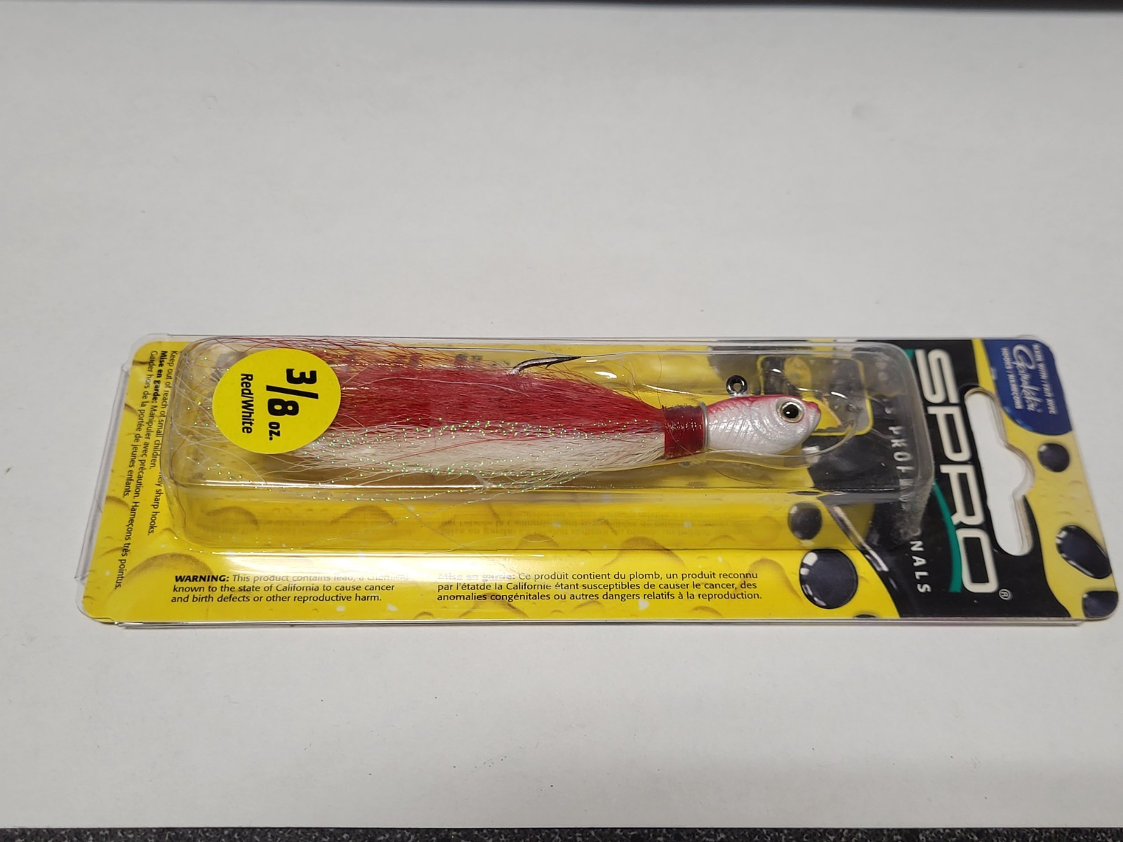 1 Spro Prime Bucktail Jig 3/8 oz. RED/WHITE - FREE SHIPPING