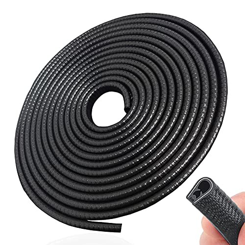 (4M) Door Edge Guard Car Door Protector Edge Guards Rubber Auto Door 13Ft Black