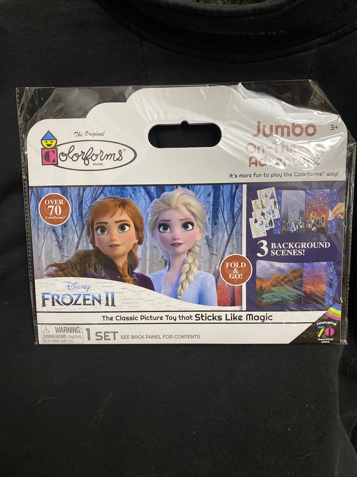Disney FROZEN 2 JUMBO 10x12" On The Go Adventure Set COLORFORMS Stick Like Magic