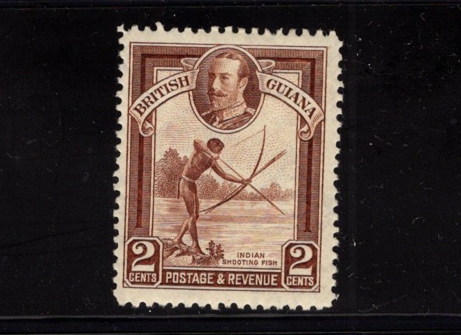 British Guiana 1934 2c Indian Fishing Bow and Arrow Archery MH-1 SG 289 SC 211