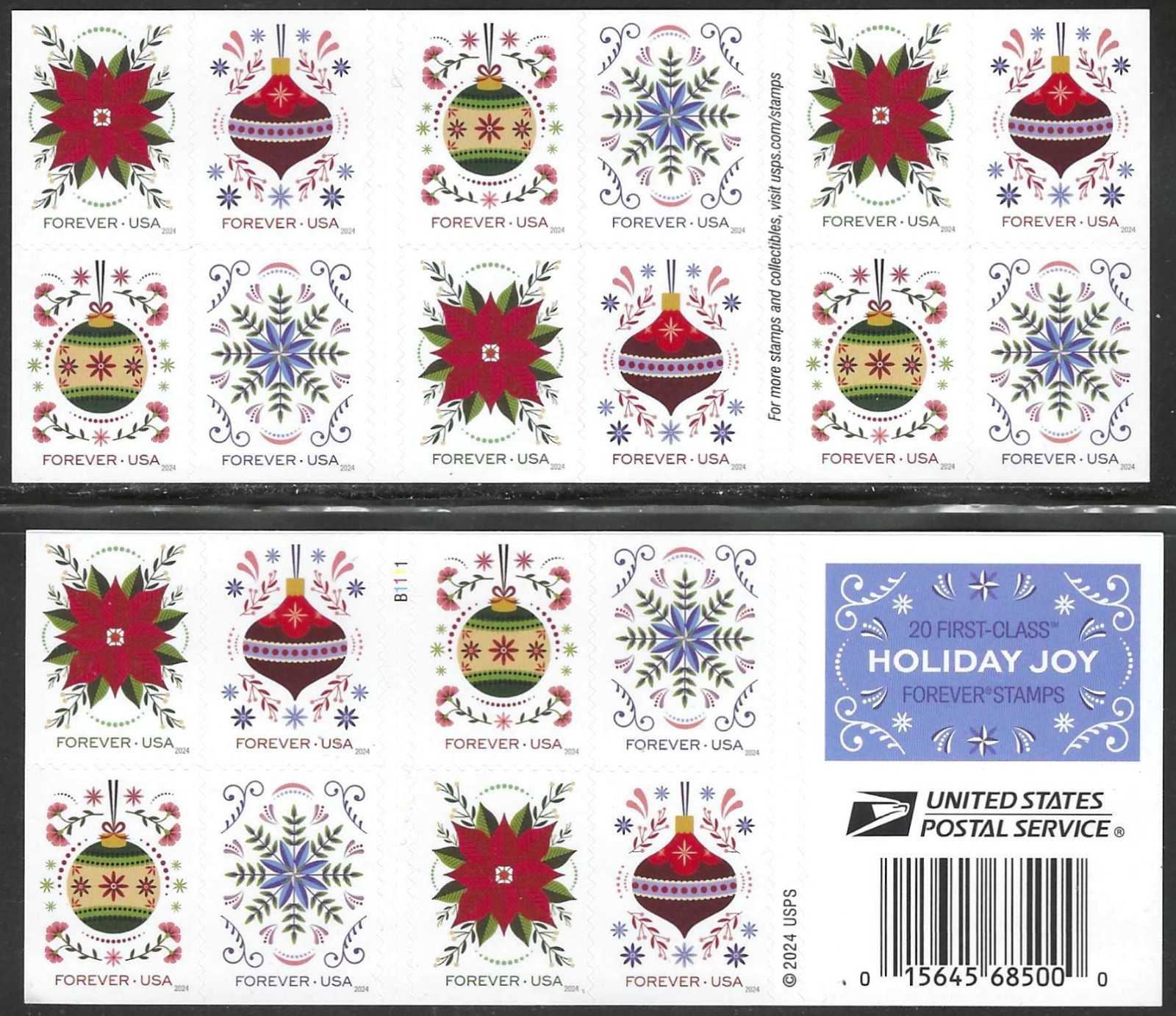 SC#5941 - 5944 - Holiday Joy Booklet of 20 MNH