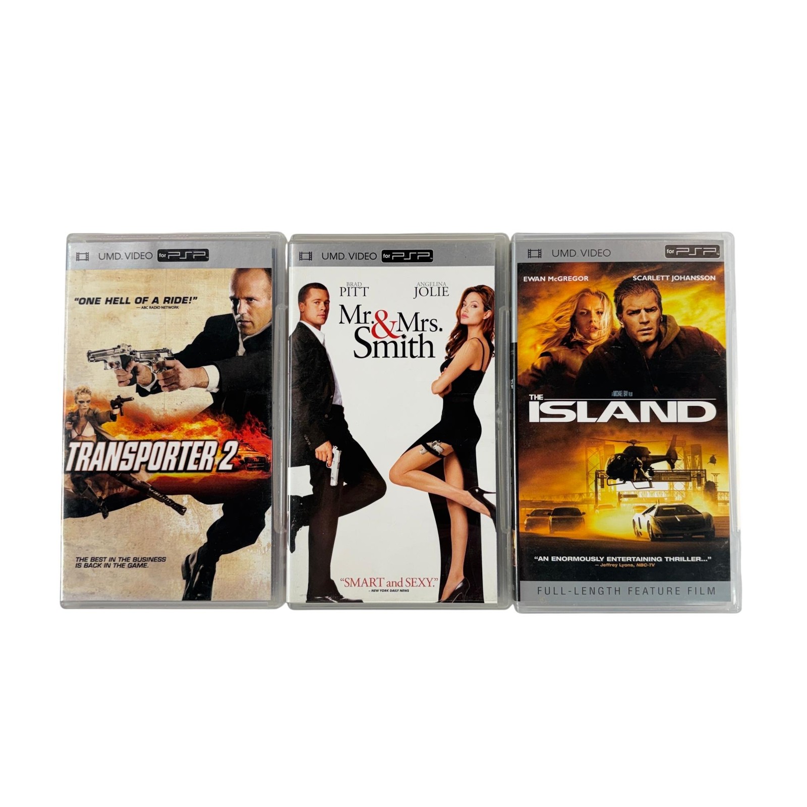PSP UMD Action Movie 3-Pack: Transporter 2 Mr. & Mrs. Smith The Island Bundle