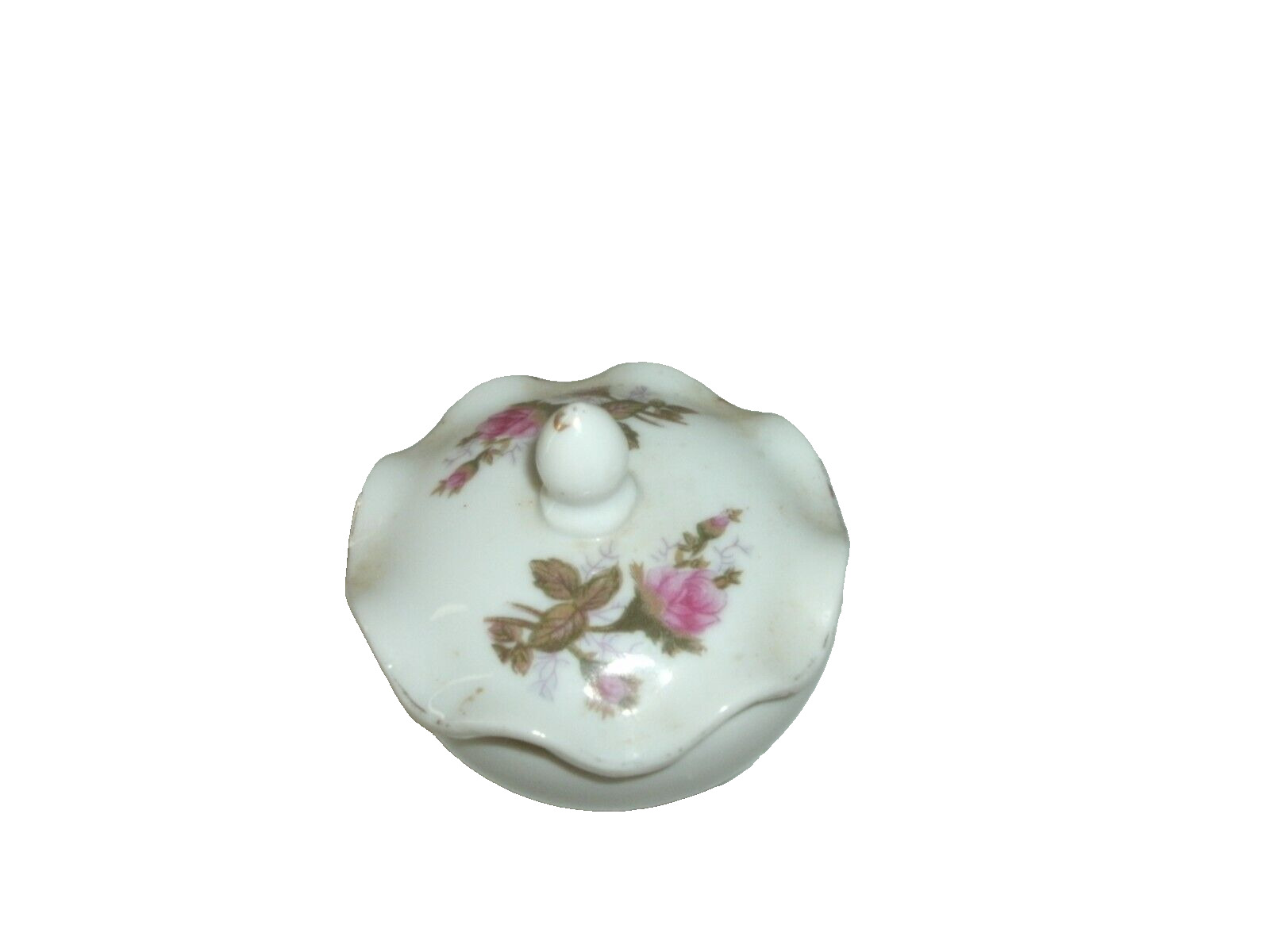 VINTAGE J.B. BETSON'S HAND PAINTED ROSE JEWLERY, RING TRINKET BOX