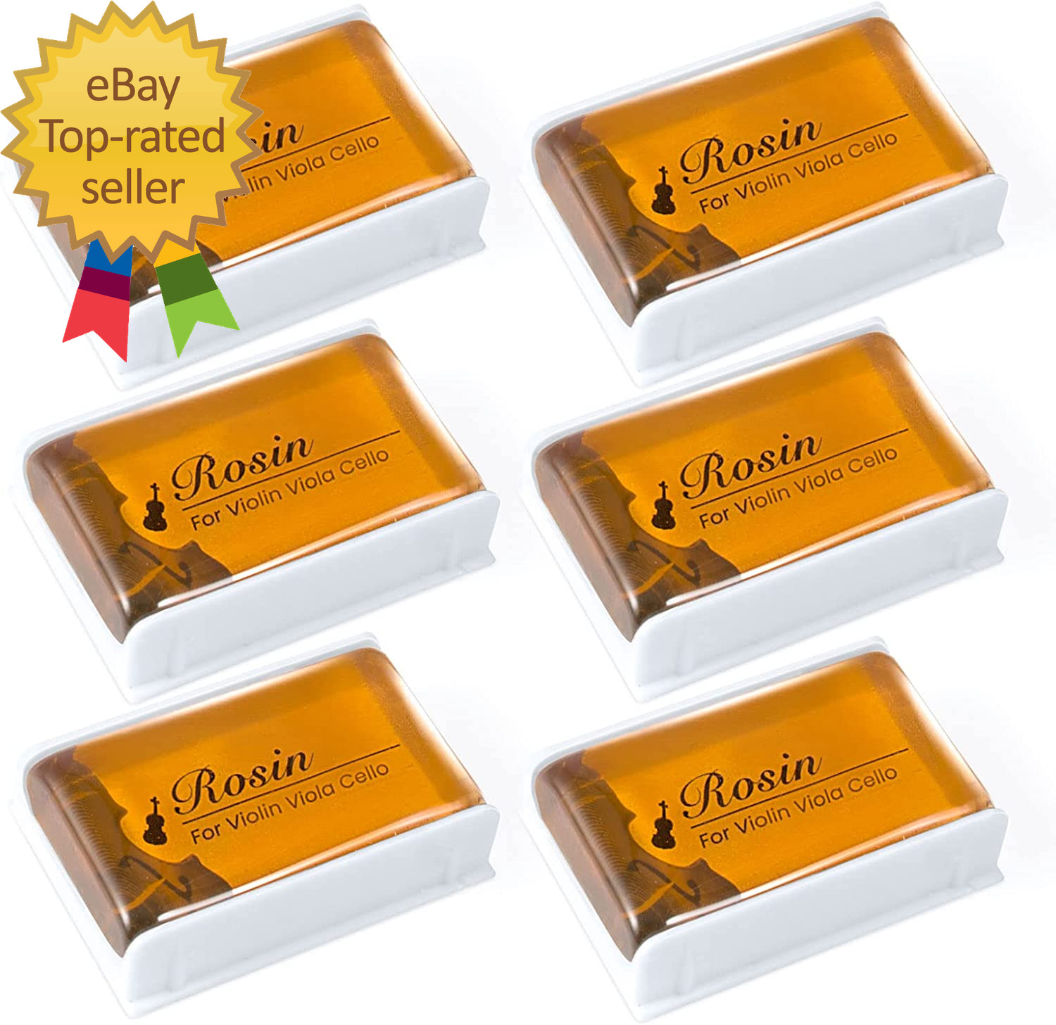 Rosin Violin Rosin [6 Pack] Cello Viola Rosin for Violin Bow Light Low Dust