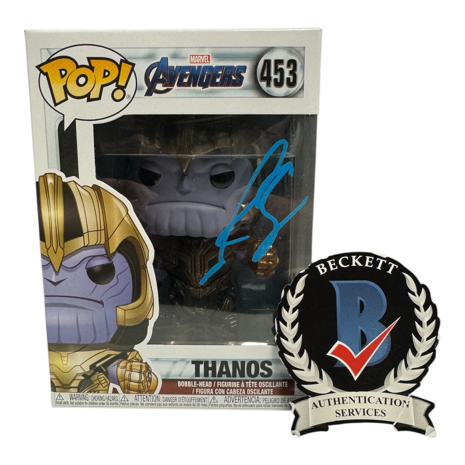 Josh Brolin Signed Autograph Avengers Thanos Funko Pop 453 Beckett BAS Marvel