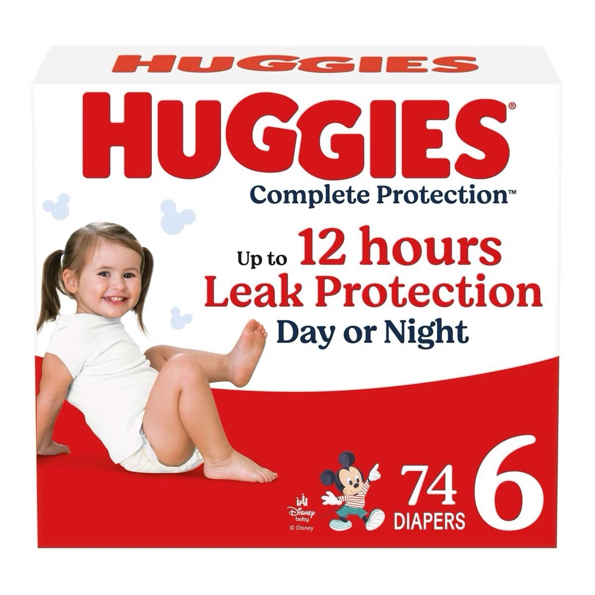 Huggies Disney Baby Complete Baby Diapers Sz 6 - 35+ lbs 74 ct  Day & Night
