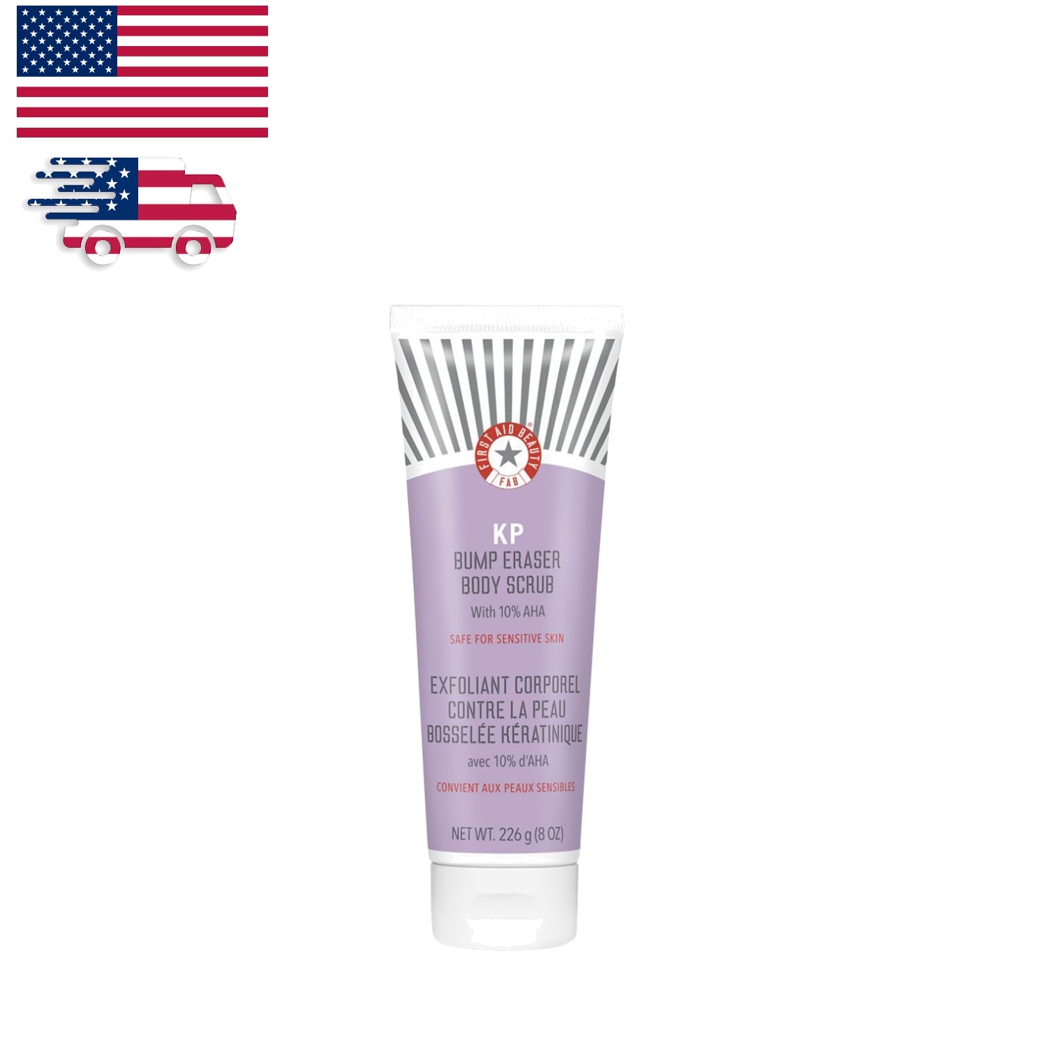 Gentle 10% AHA Body Scrub - Ideal for Sensitive Skin & Keratosis Pilaris