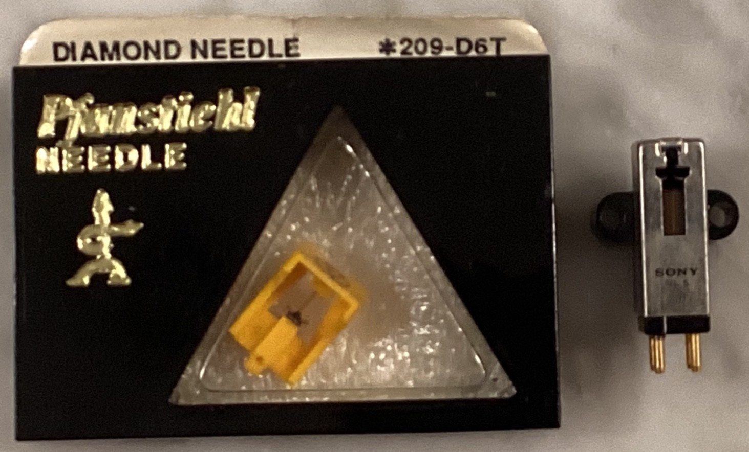 SONY VL-5 CARTRIDGE & NEW AUDIO TECHNICA ATN3710 STYLUS IN PLASTIC DISPLAY CASE