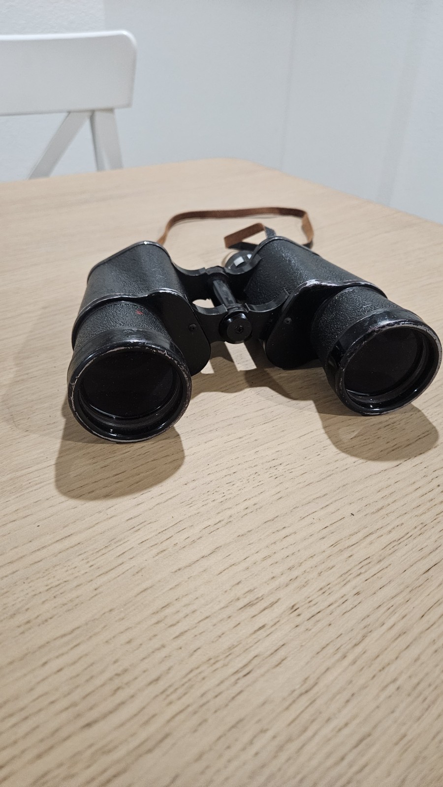 Milco Vintage Binoculars With Leather Case And Strap