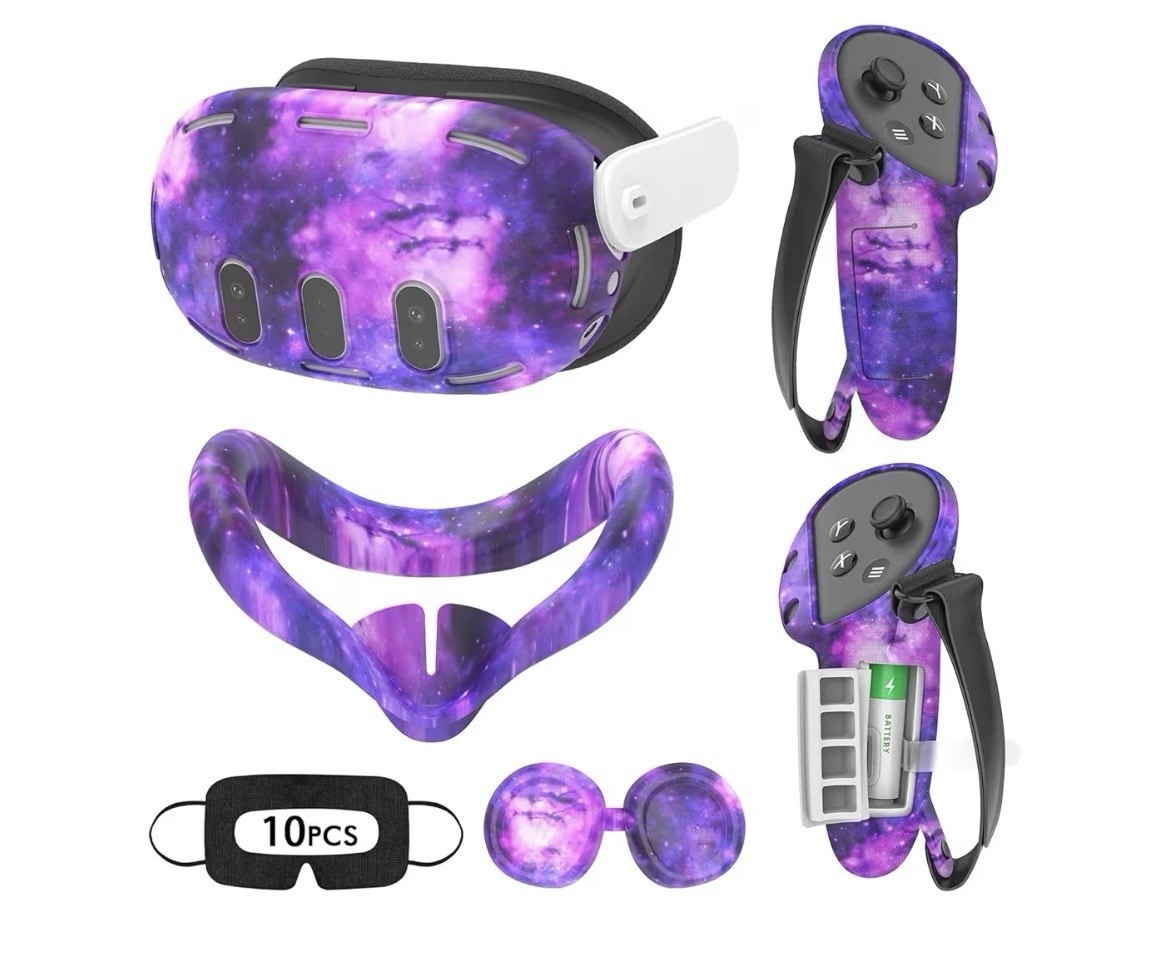 VR Silicone Case for Meta Quest 3, Accessories for Oculus Quest 3, Face Cover...