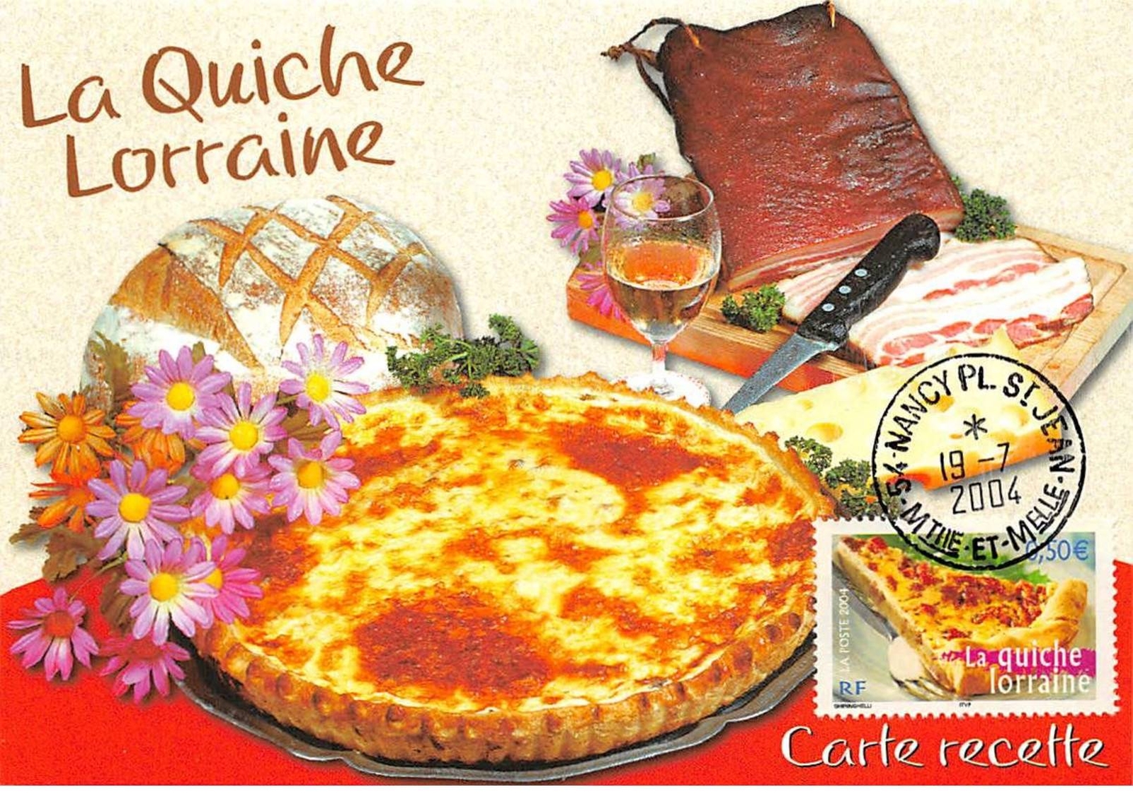 Maximum Card - FRANCE - COR13376 - 07/19/2004 - Quiche Lorraine - Cachet N
