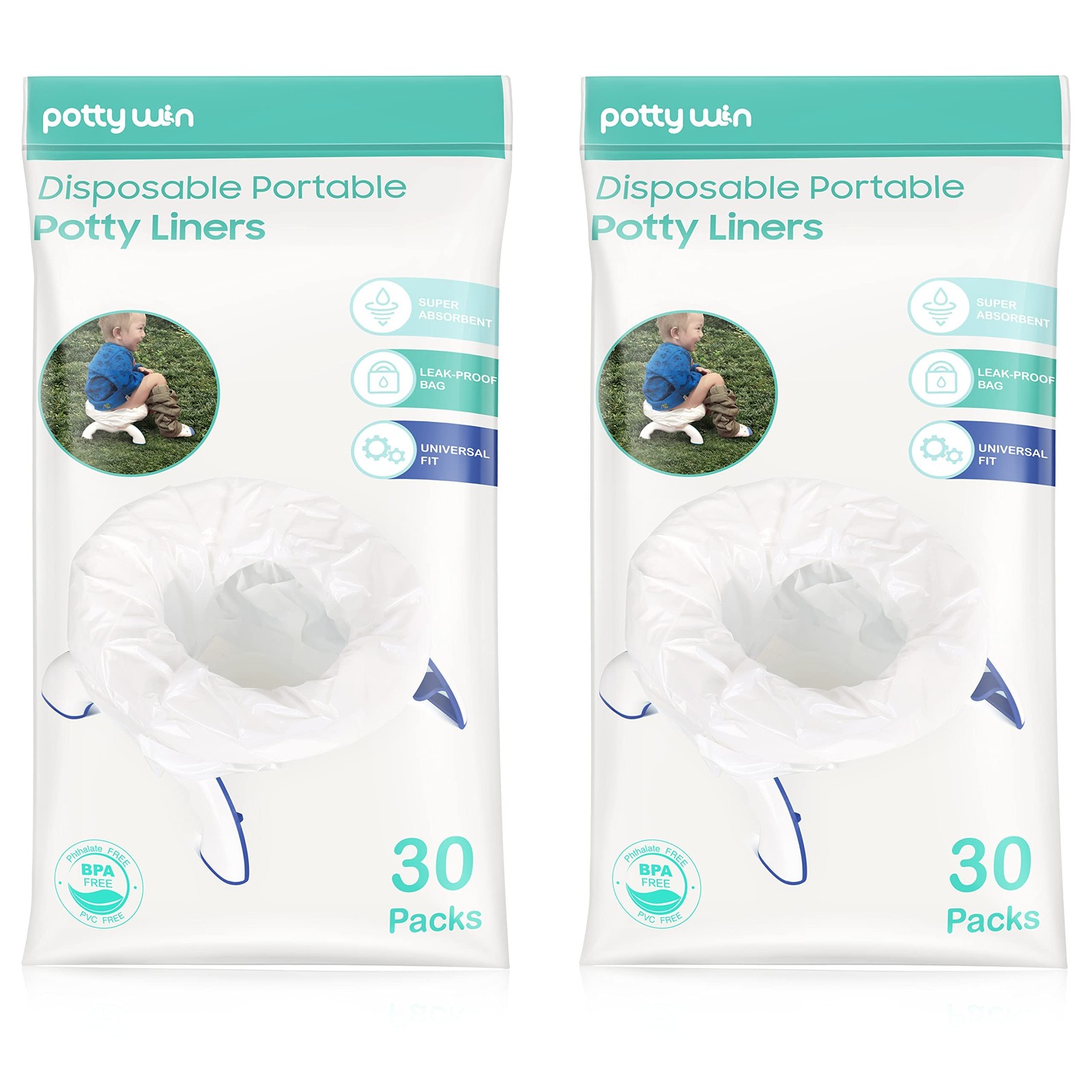 60 Counts Disposable Potty Liners compatible with OXO Tot 2-in-1 Go Potty, Un...