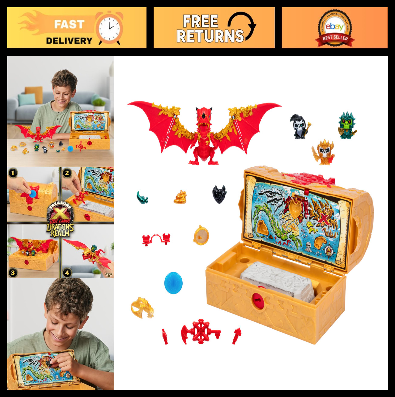 Mystery Treasure Chest with 25+ Surprises | Unlock, Smash Dragon Block & Solve P