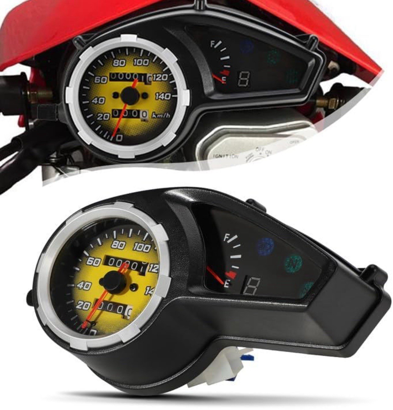 Speedometer Tachometer for Hawk 250,Motorcycle Odometer Fuel Gauge for Hawk250