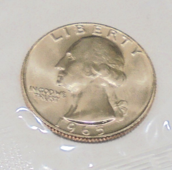 Nice 1965 SMS BU Proof-Like Washington Quarter # 002 In Mint Cello